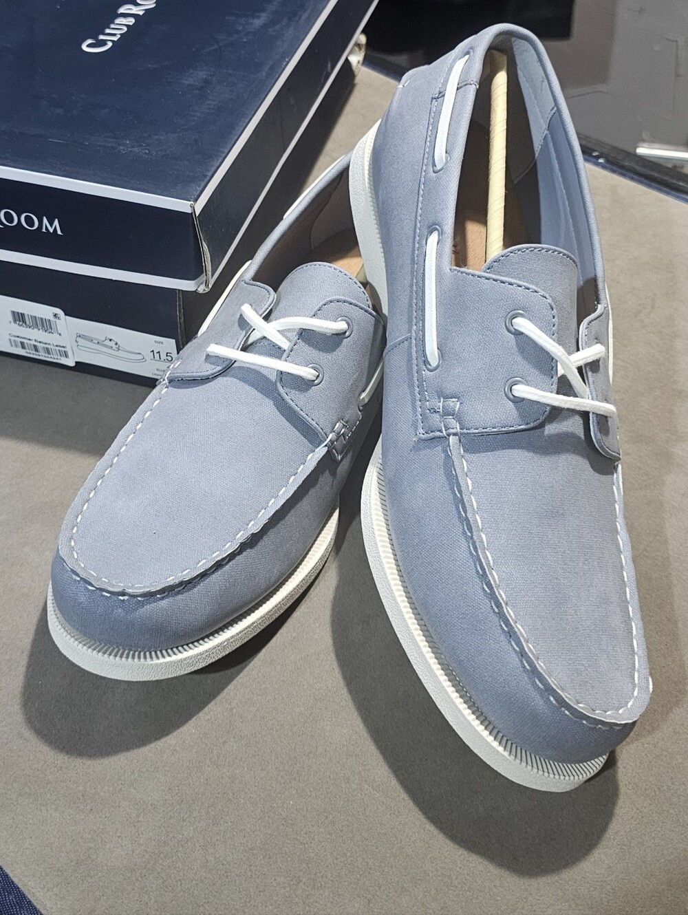 Club Room Elliot Men's Light Blue Shoes Size 11.5M New